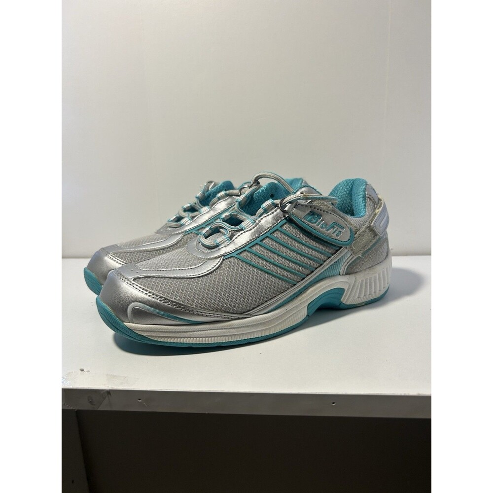 Biofit Orthofeet Silver & Turqoise Orthopedic Walking Shoes Women Size 7.5